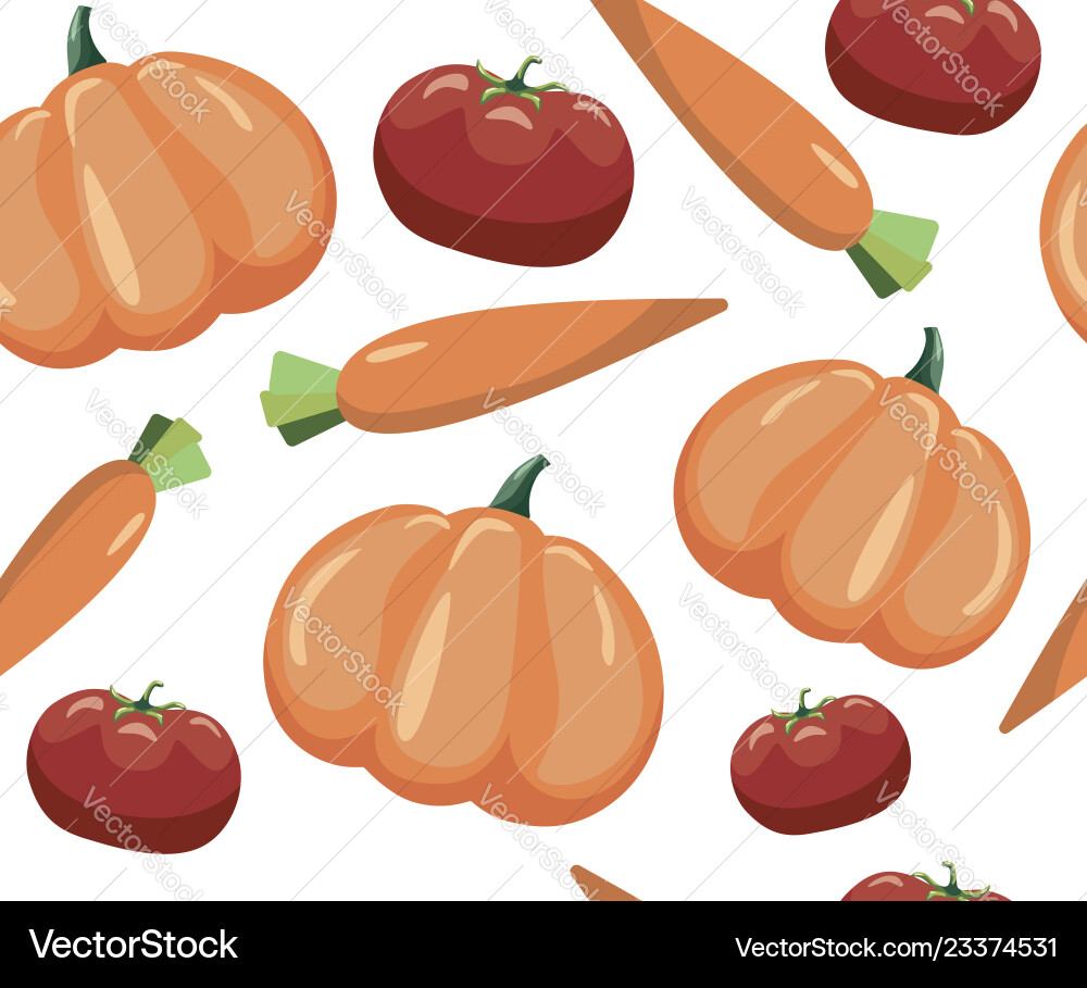 Seamless pattern with vegetables vegetables Vector Image