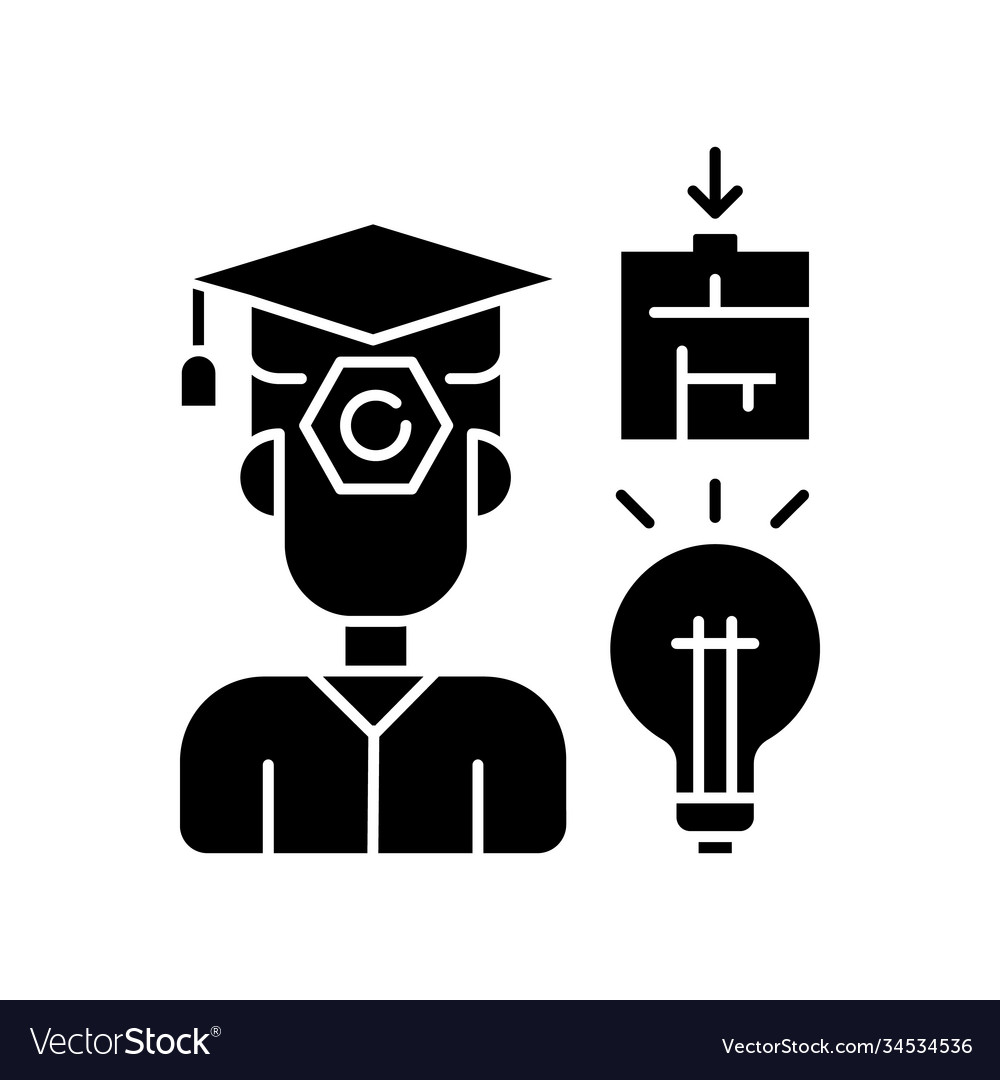 Case based exam black glyph icon