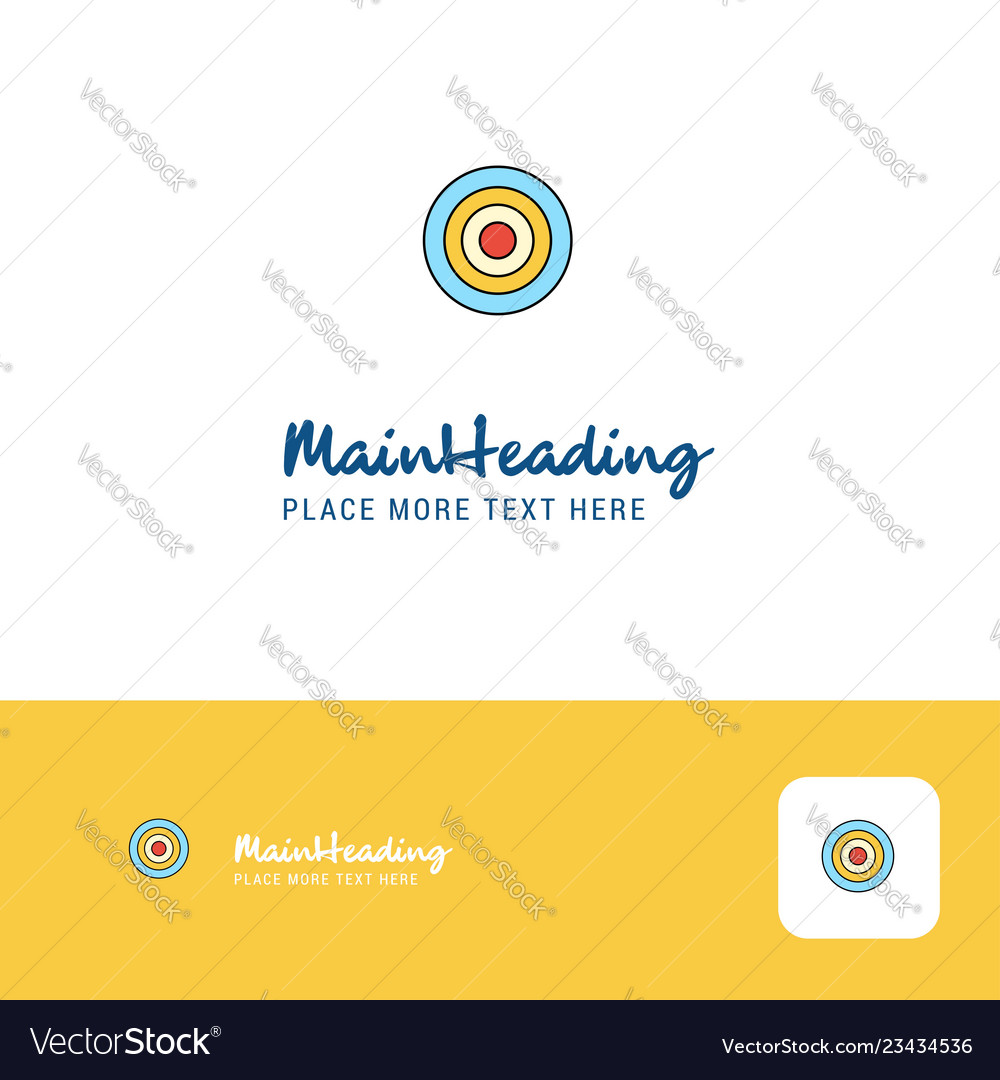 Creative dart logo design flat color place