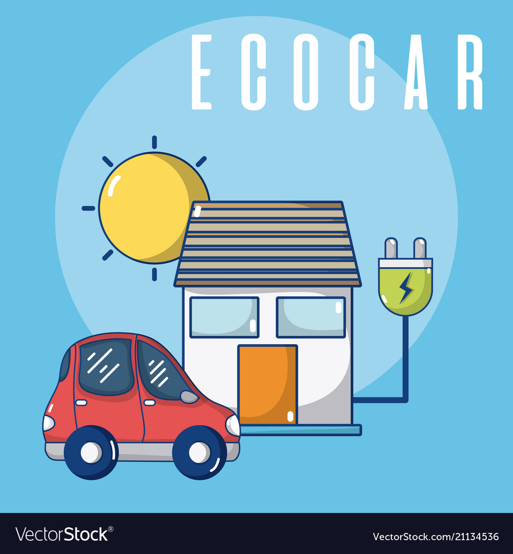 Ecocar green energy Royalty Free Vector Image - VectorStock