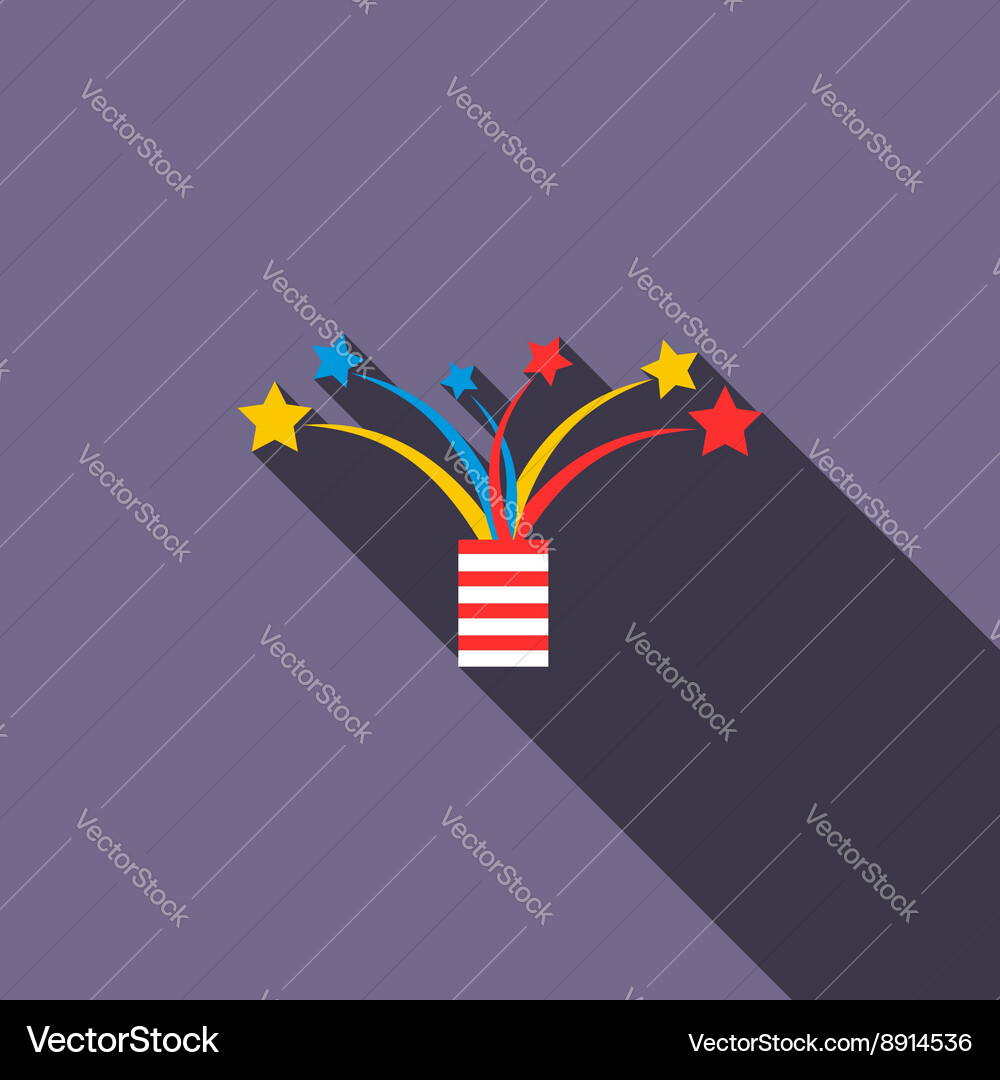 Firework icon in flat style Royalty Free Vector Image