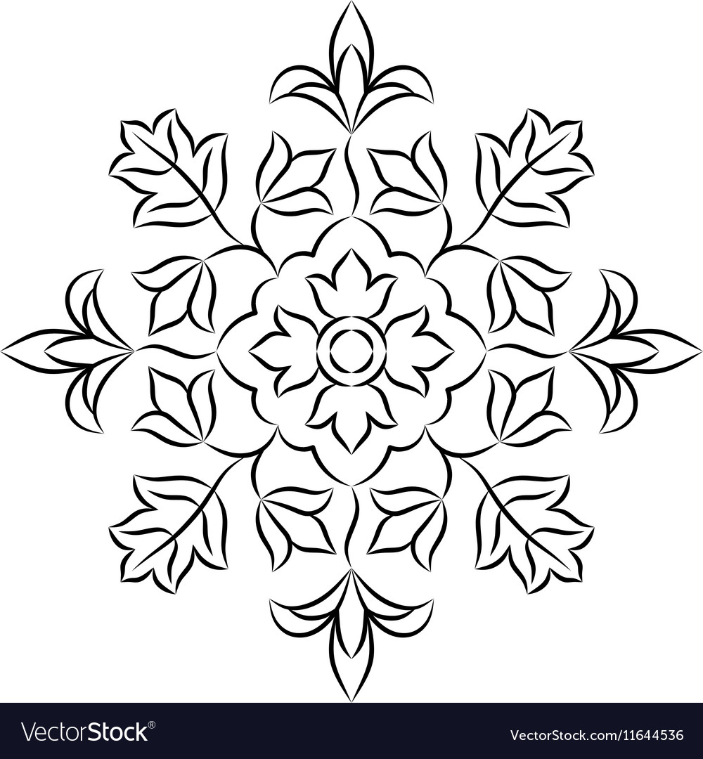 Stencil mandala Royalty Free Vector Image - VectorStock