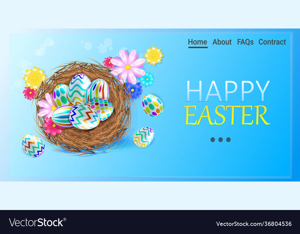 Happy easter holiday celebration sale banner flyer