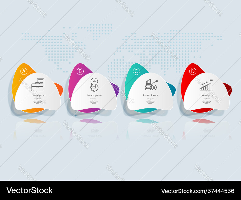 Horizontal timeline infographics element template Vector Image