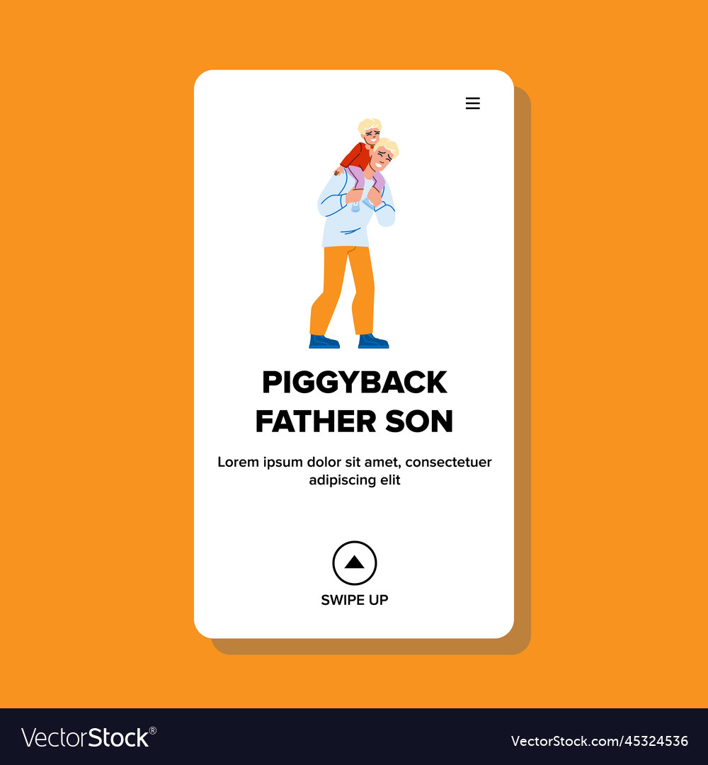 Piggyback Royalty Free Vector Image - VectorStock