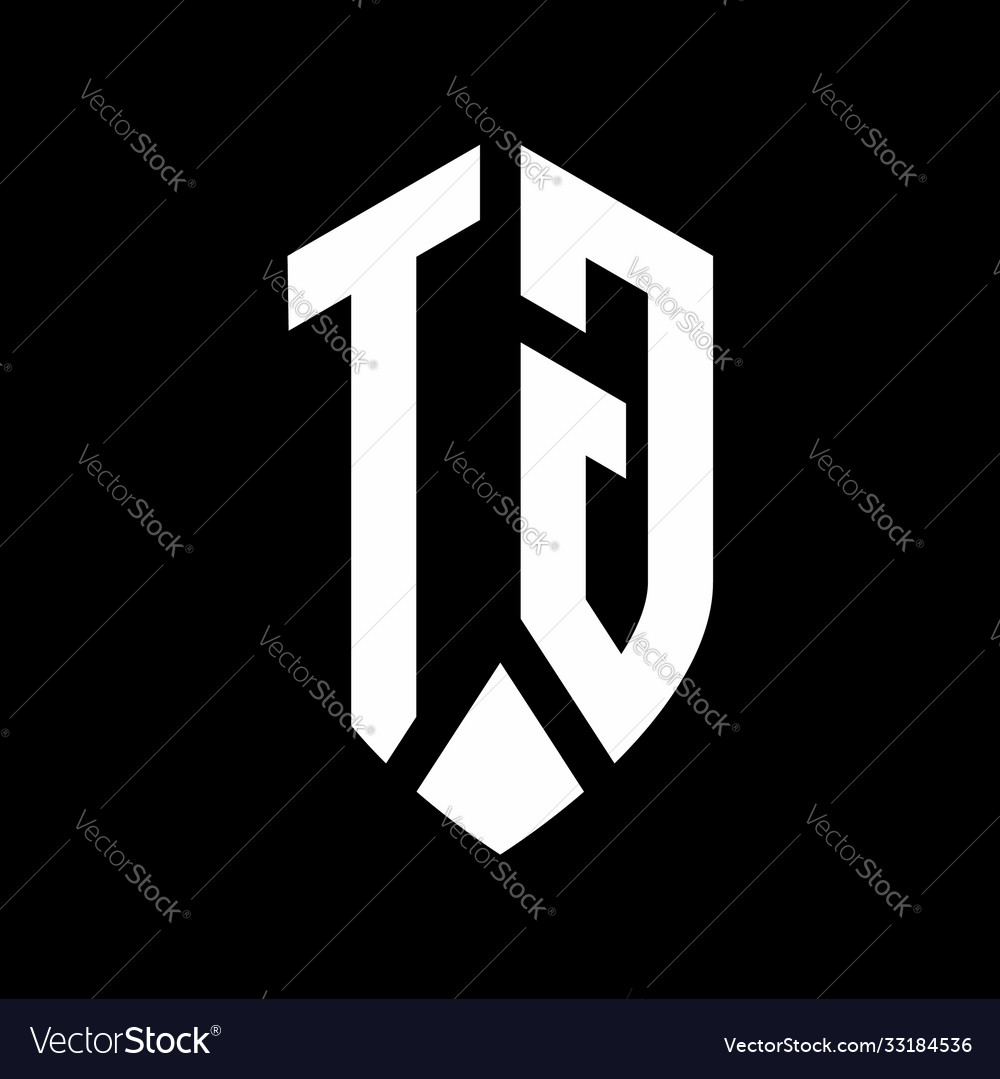 Tg logo monogram with emblem shield style design Vector Image