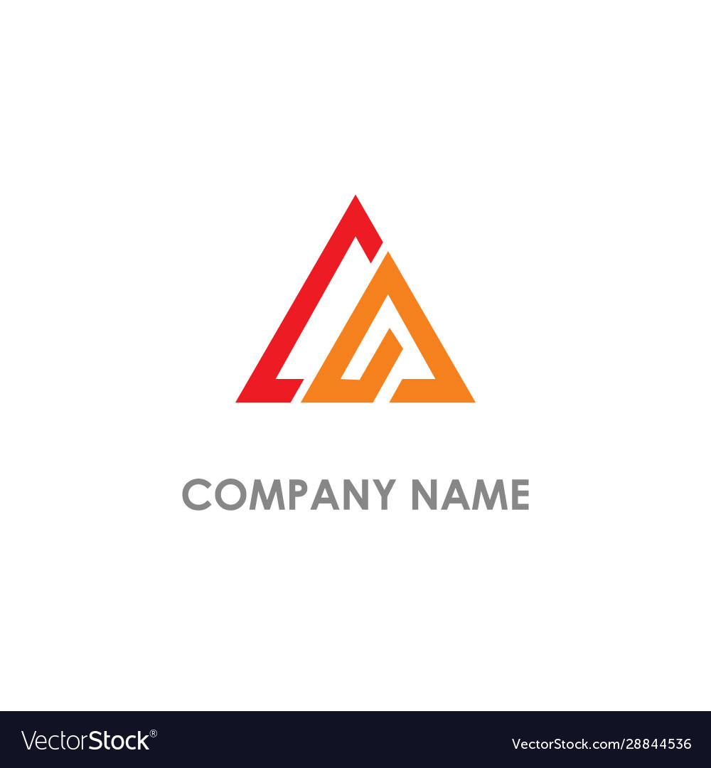 Triangle shape line abstract company logo