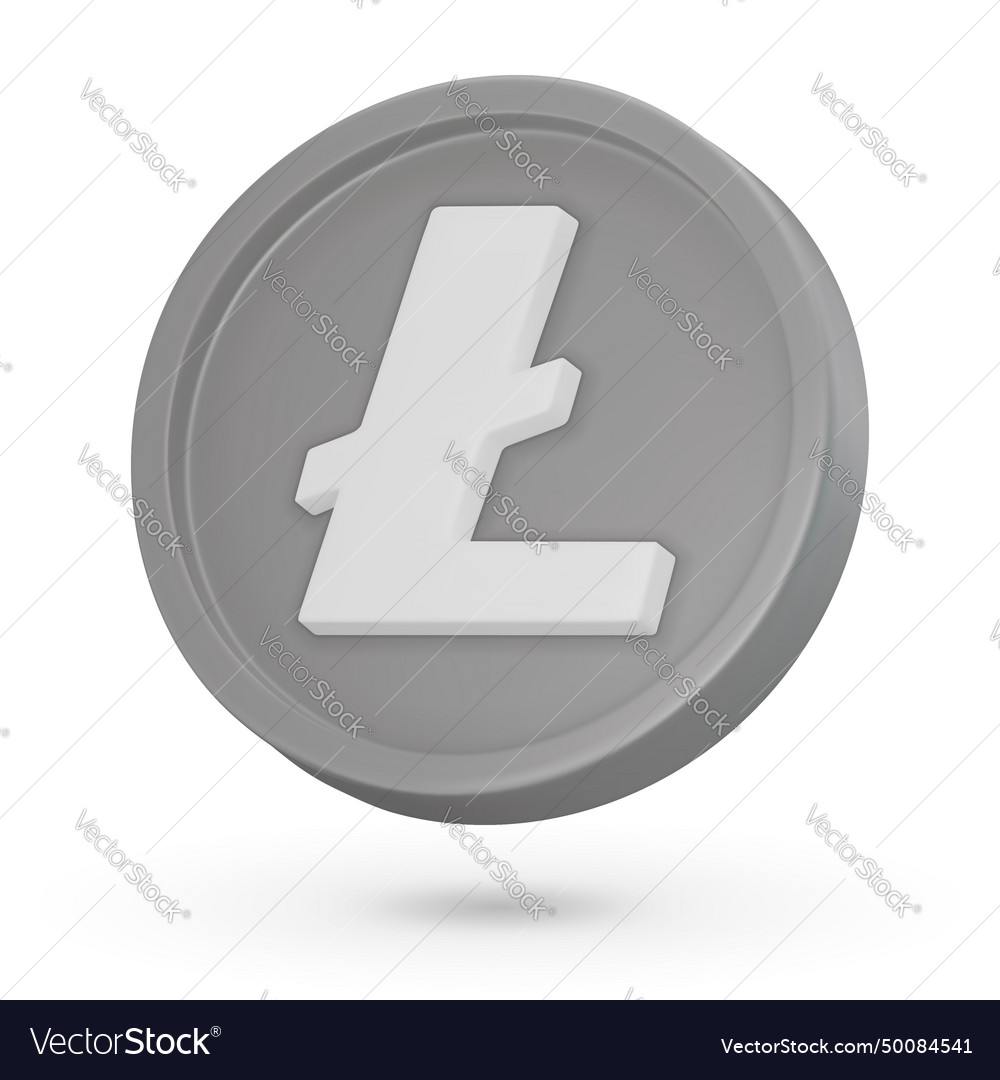 3d coin cryptocurrency symbol litecoin ltc