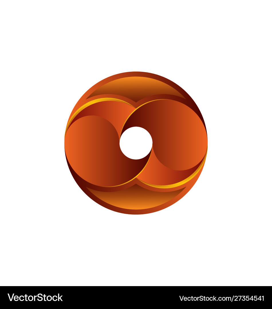 Abstract circle swirl logo design elements Vector Image