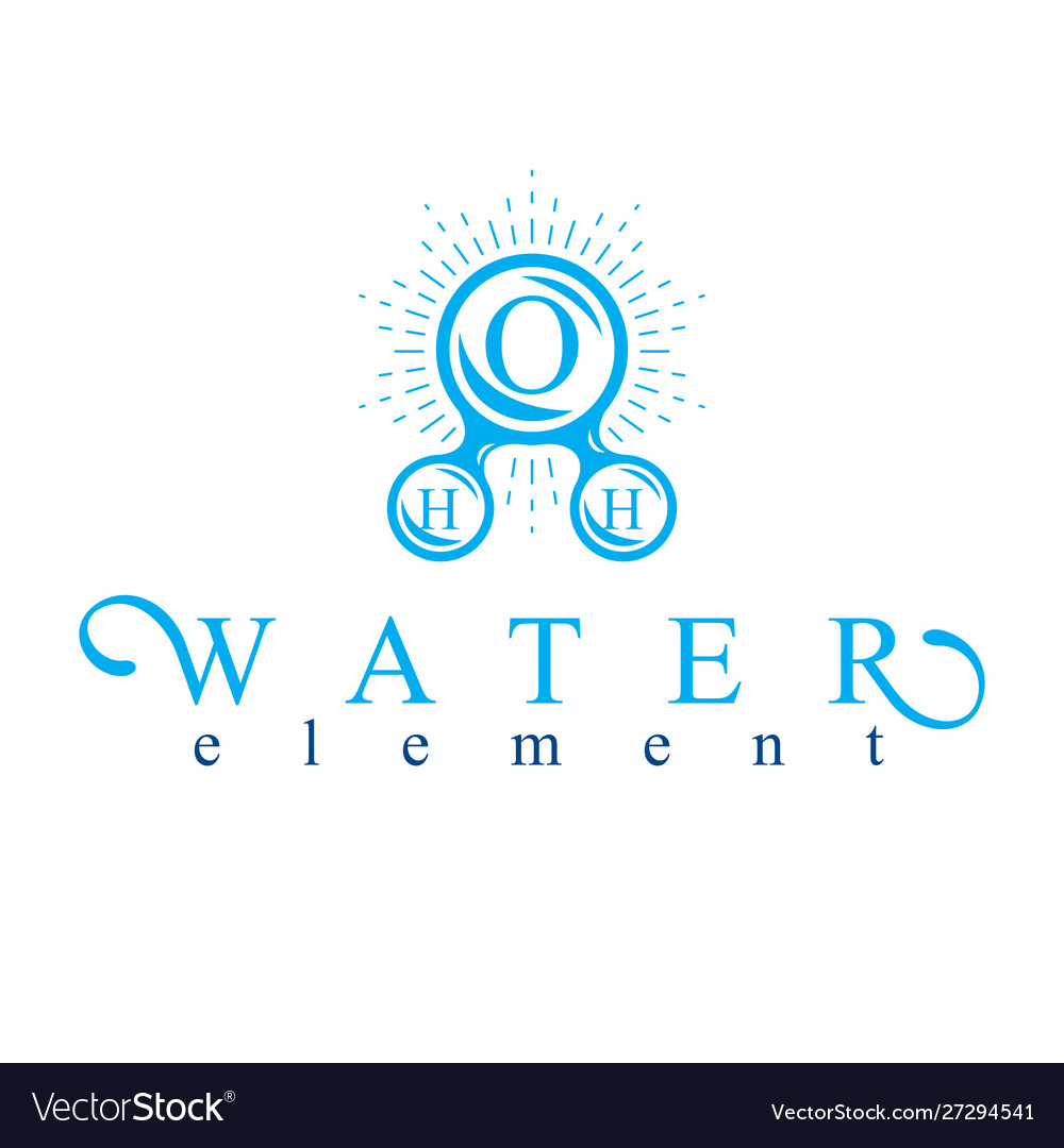 Blue h2o water logo for use as business emblem