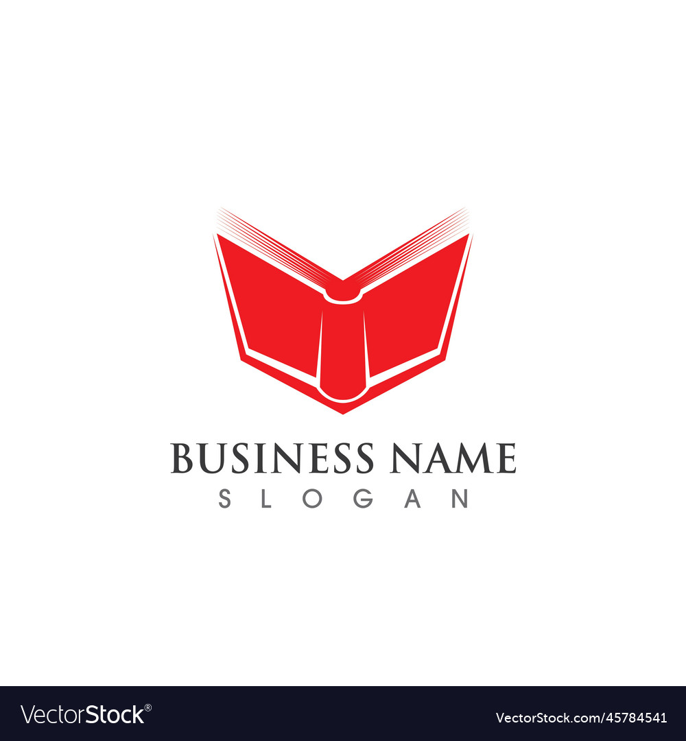 Book reading logo and symbol image Royalty Free Vector Image