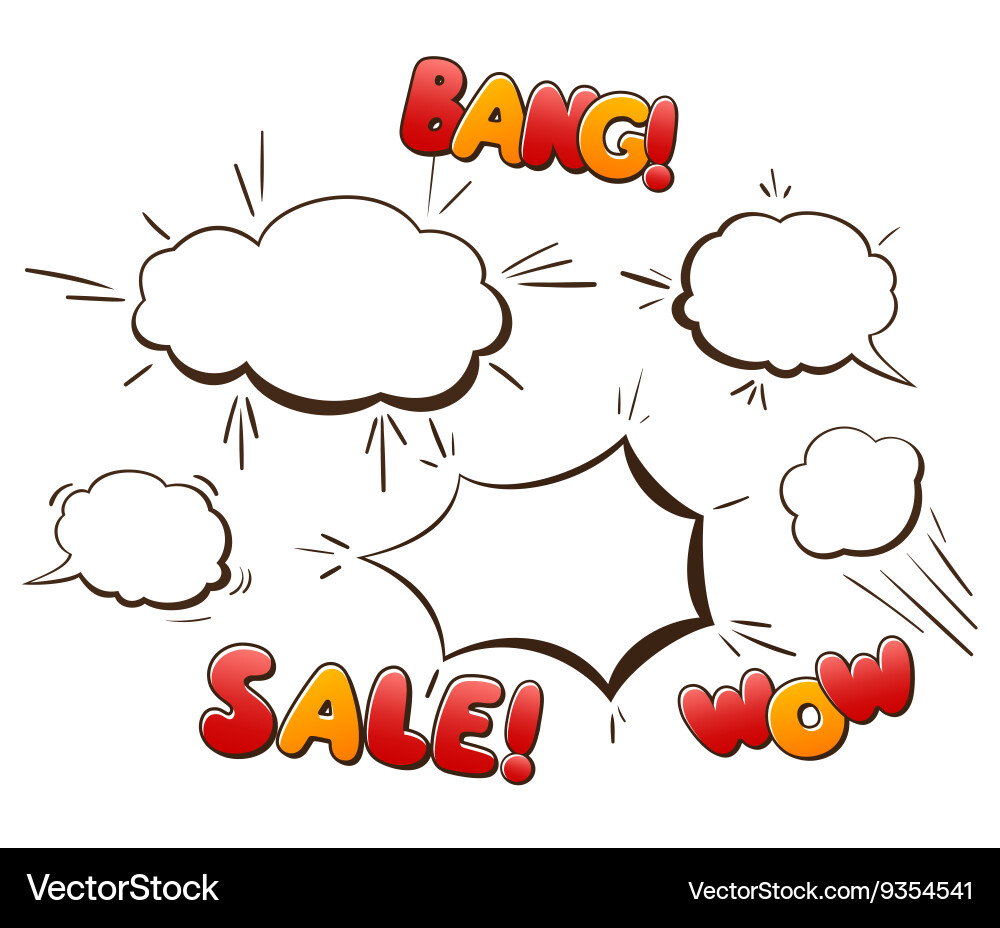 Comics set Royalty Free Vector Image - VectorStock