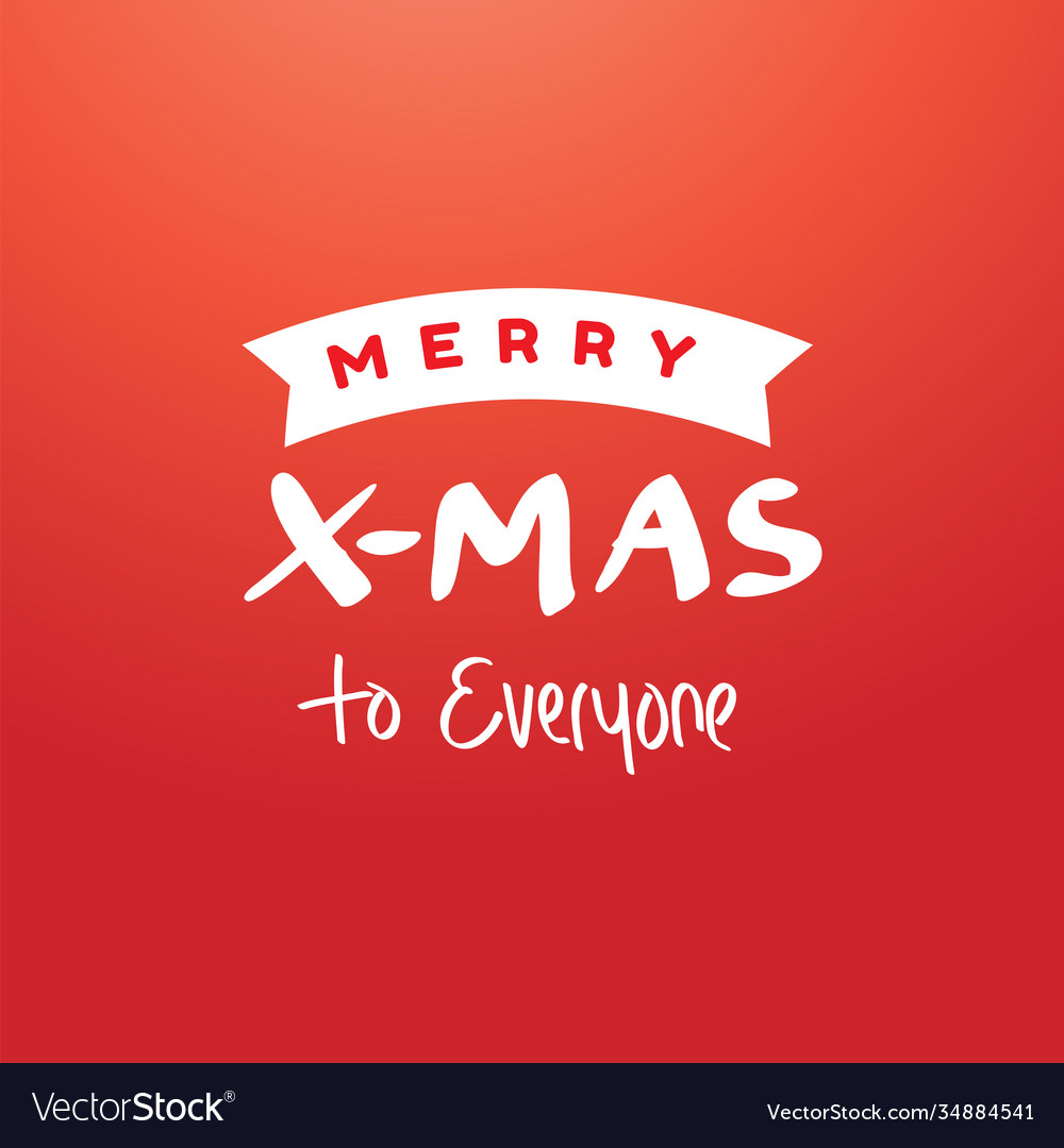 Merry Christmas Hand Lettering Design Usable Vector Image 9211