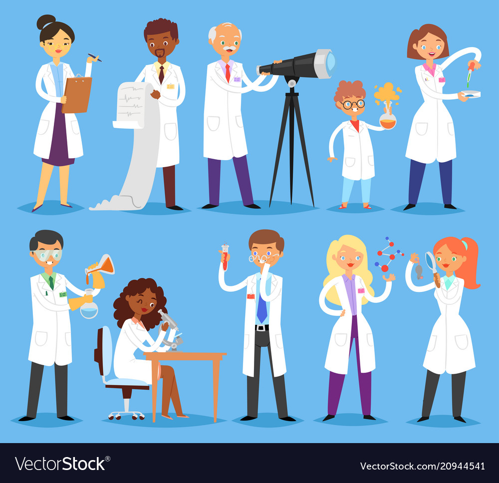 Scientist Professional People Character Royalty Free Vector