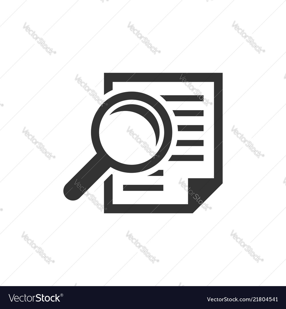 Scrutiny document plan icon in flat style review Vector Image