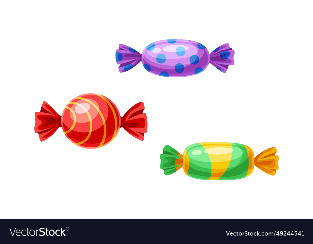 Set of various candies Royalty Free Vector Image