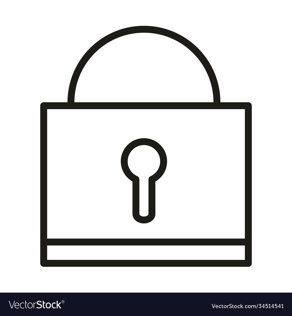 User interface padlock security data linear style