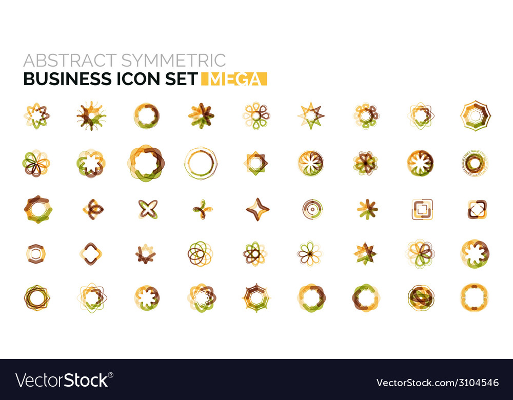 Abstract symmetric business icons