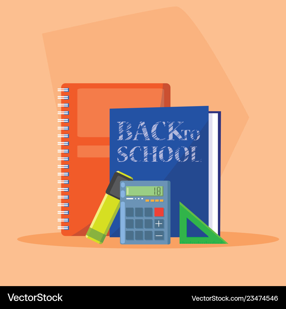 Back to school set items Royalty Free Vector Image
