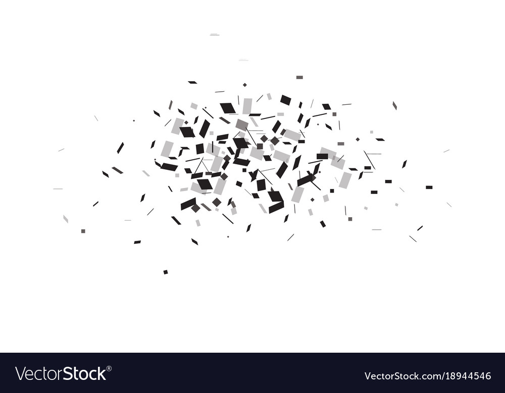 Explosion cloud of black pieces Royalty Free Vector Image