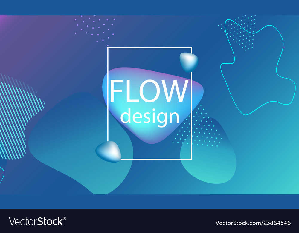 Flow shapes background wavy abstract cover