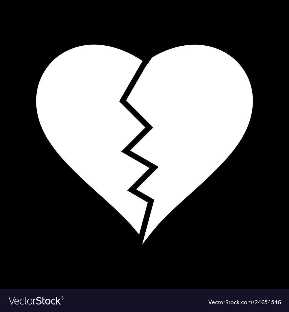 Heart Break Icon Royalty Free Vector Image - Vectorstock