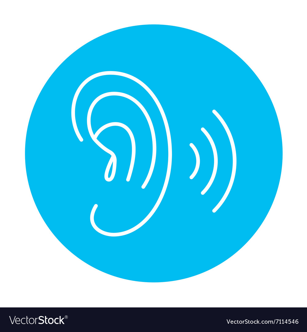 Human ear line icon