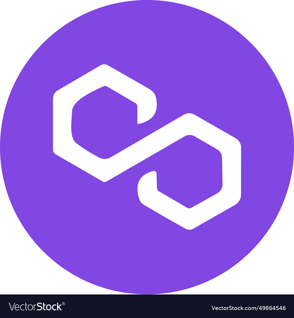 Polygon cryptocurrency logo icon crypto currency vector image Polygon cryptocurrency logo icon crypto currency