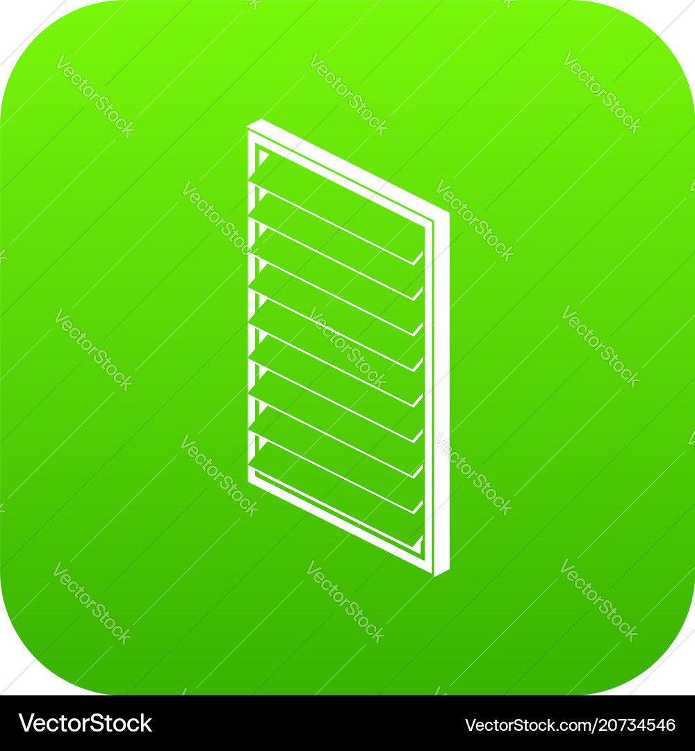 Rectangular window frame icon green Royalty Free Vector