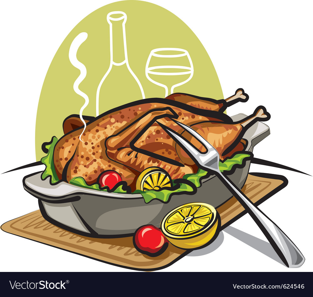 Roast goose Royalty Free Vector Image - VectorStock
