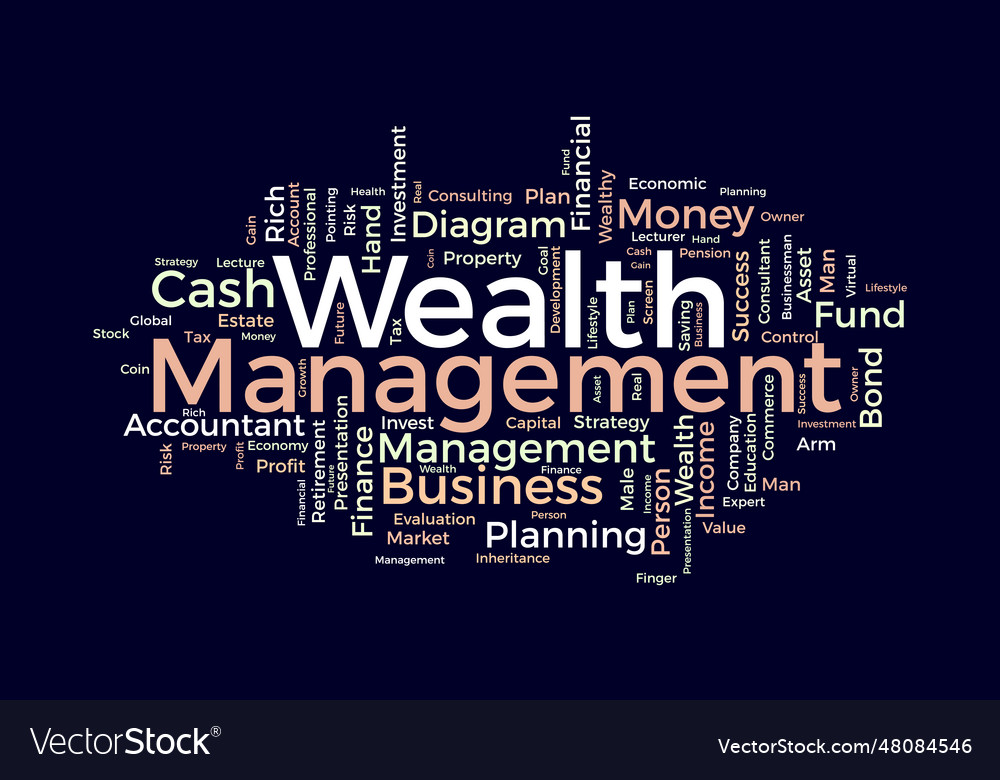 Word cloud background concept for wealth