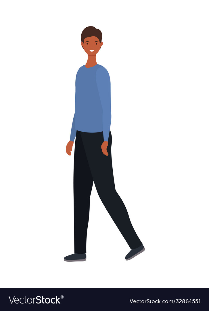 Avatar black man cartoon design