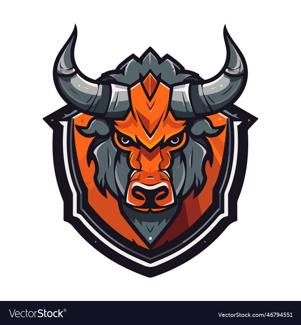 Bull mascot logo design with modern concept style