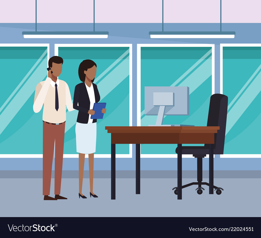 Business people at office Royalty Free Vector Image