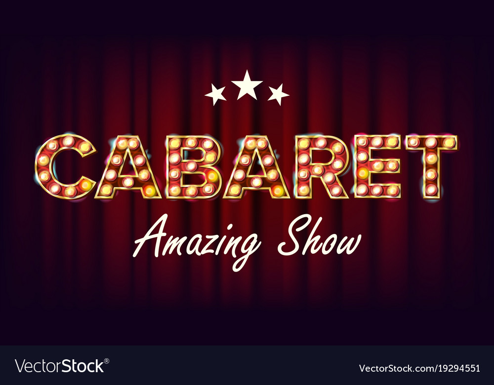 Cabaret Amazing Show Banner Golden Royalty Free Vector Image