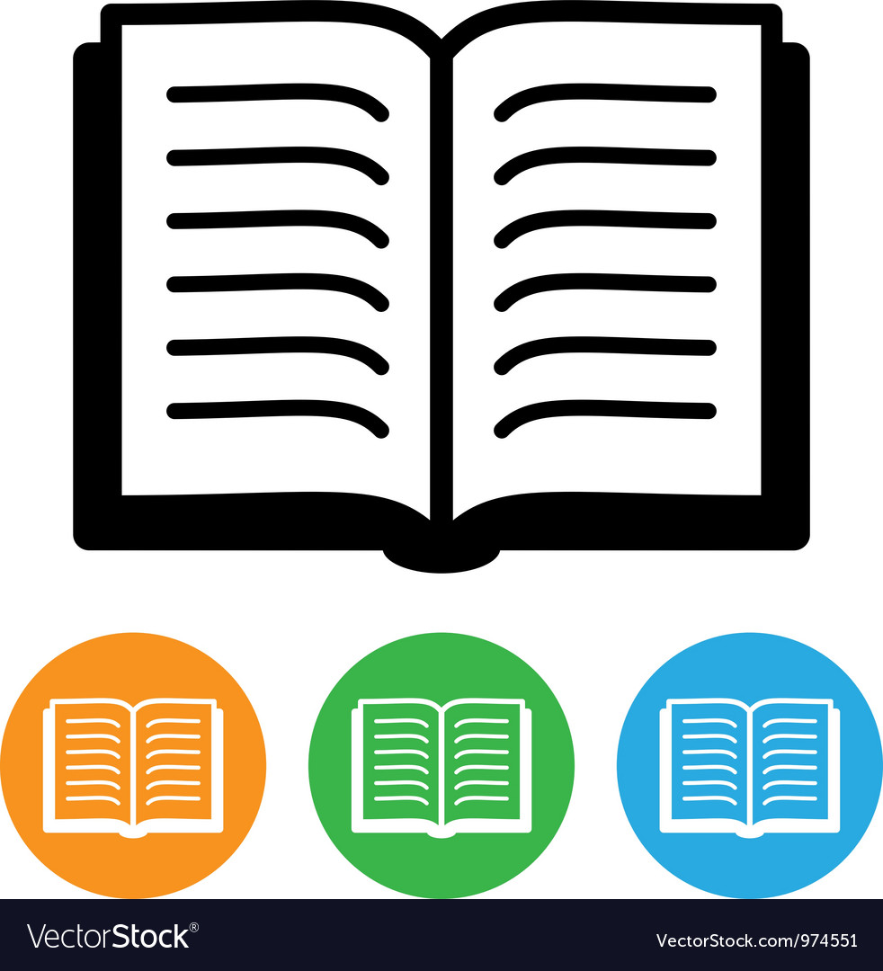 Open Book Icon Vector