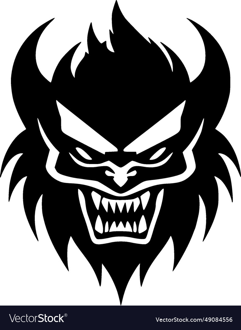 Beast - black and white Royalty Free Vector Image