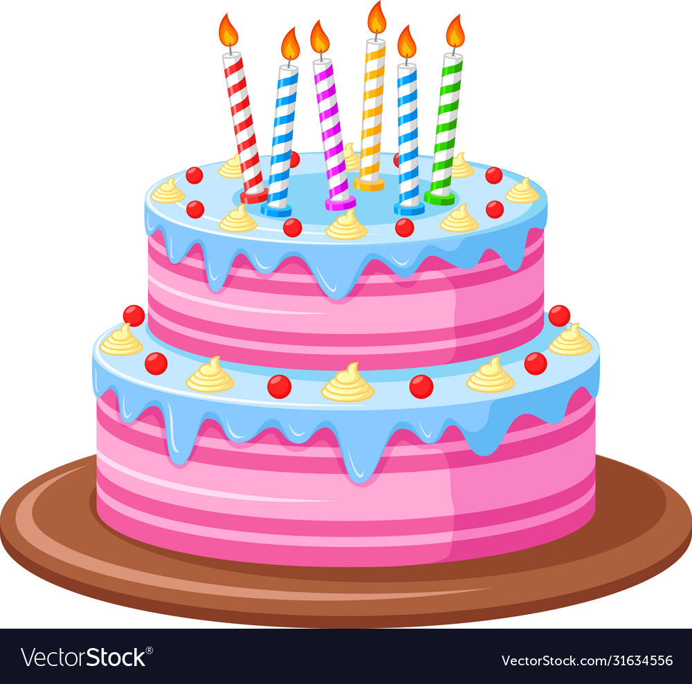 Birthday cake Royalty Free Vector Image - VectorStock