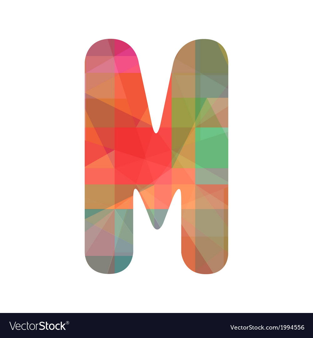 Colorful alphabet M Royalty Free Vector Image - VectorStock