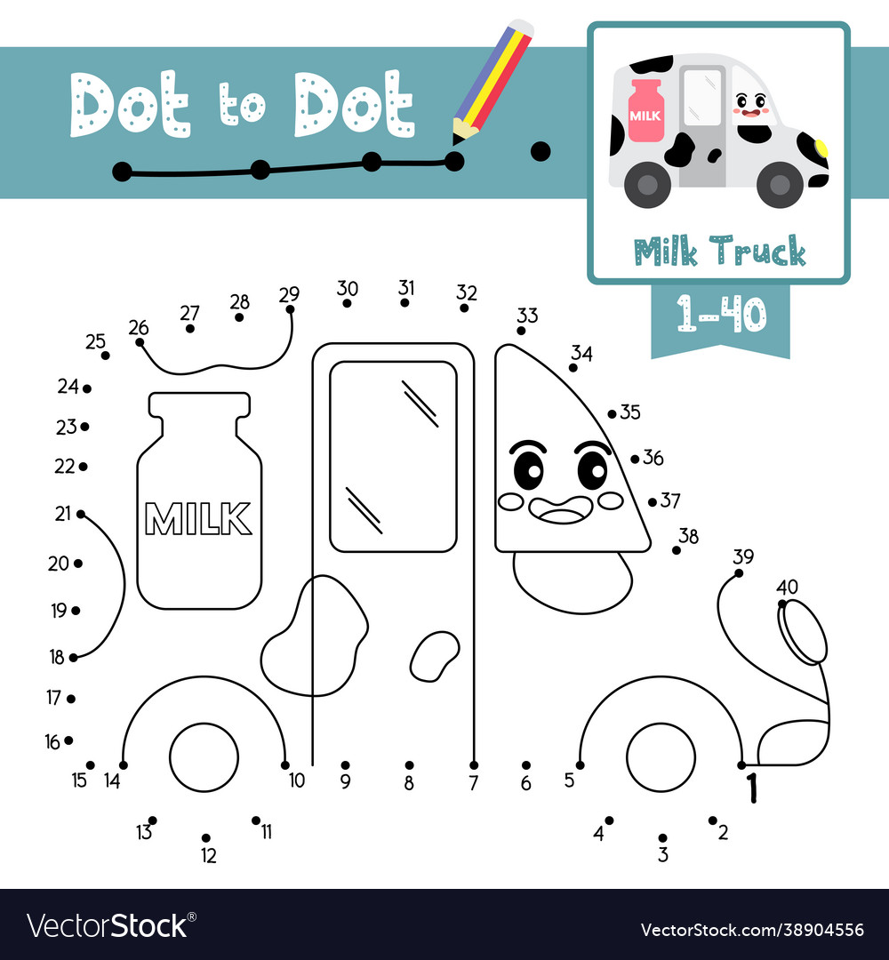 Dot to educational game and coloring book