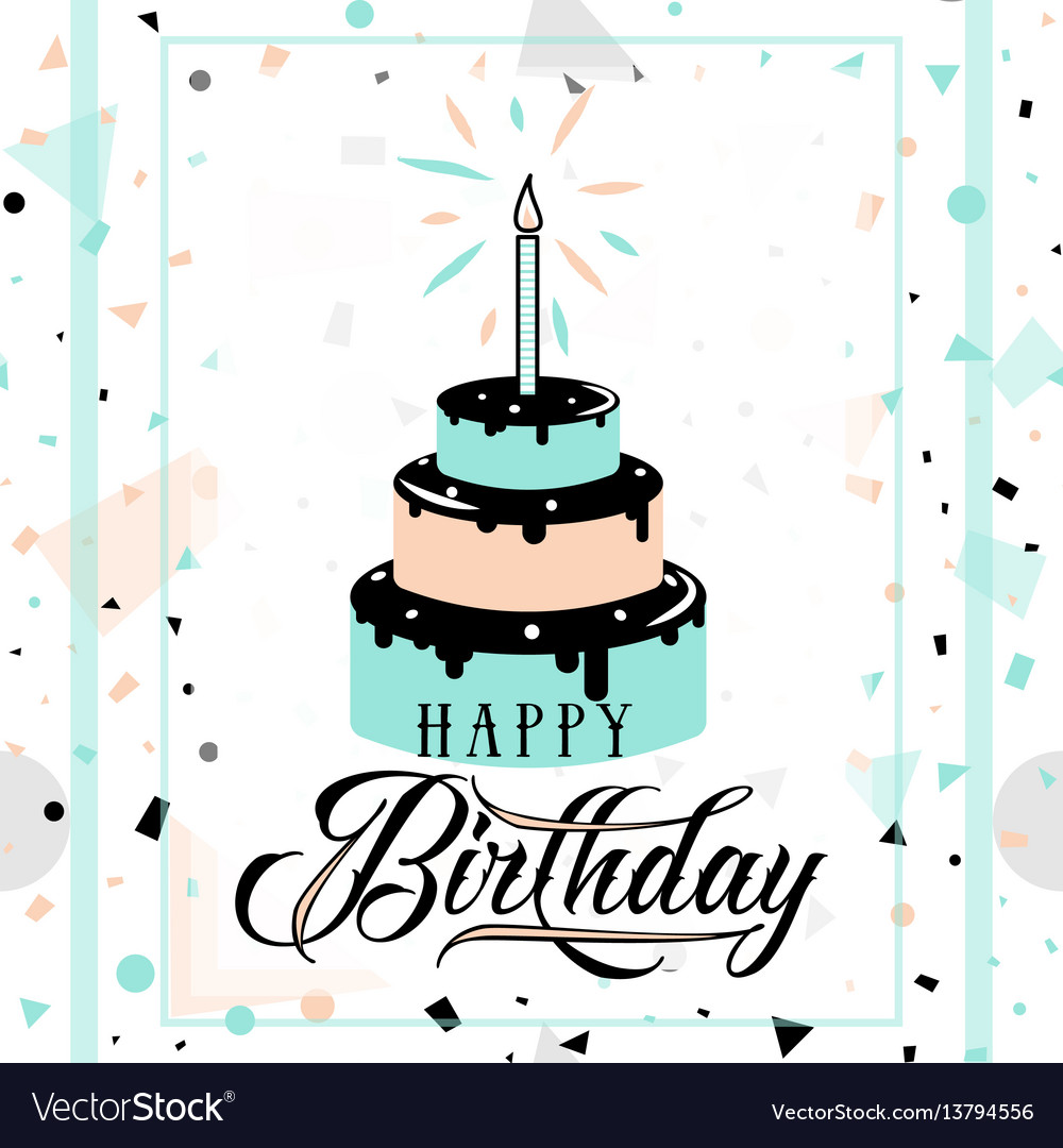 Happy birthday greeting Royalty Free Vector Image