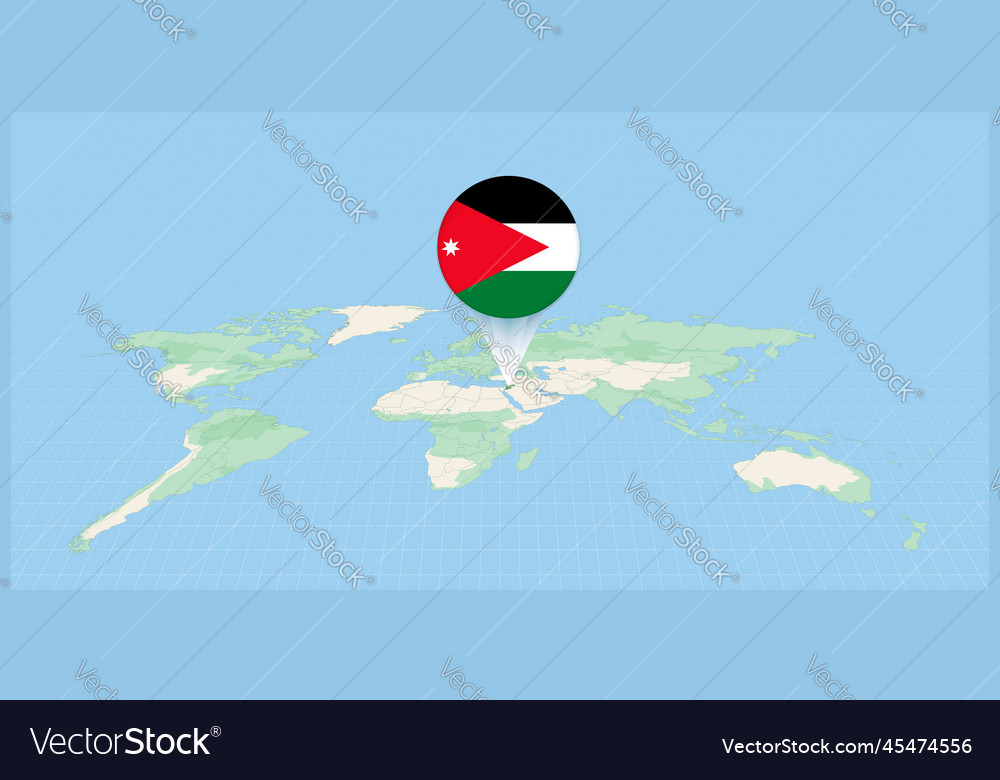 Location Of Jordan On The World Map Marked Vector Image Location Of Jordan On The World Map Marked Vector 45474556