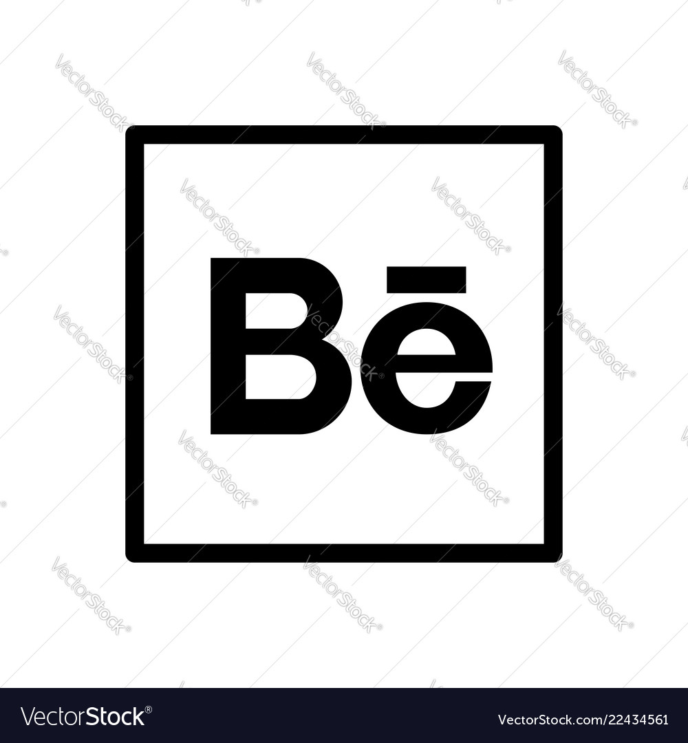 Behance icon design vector image Behance icon design