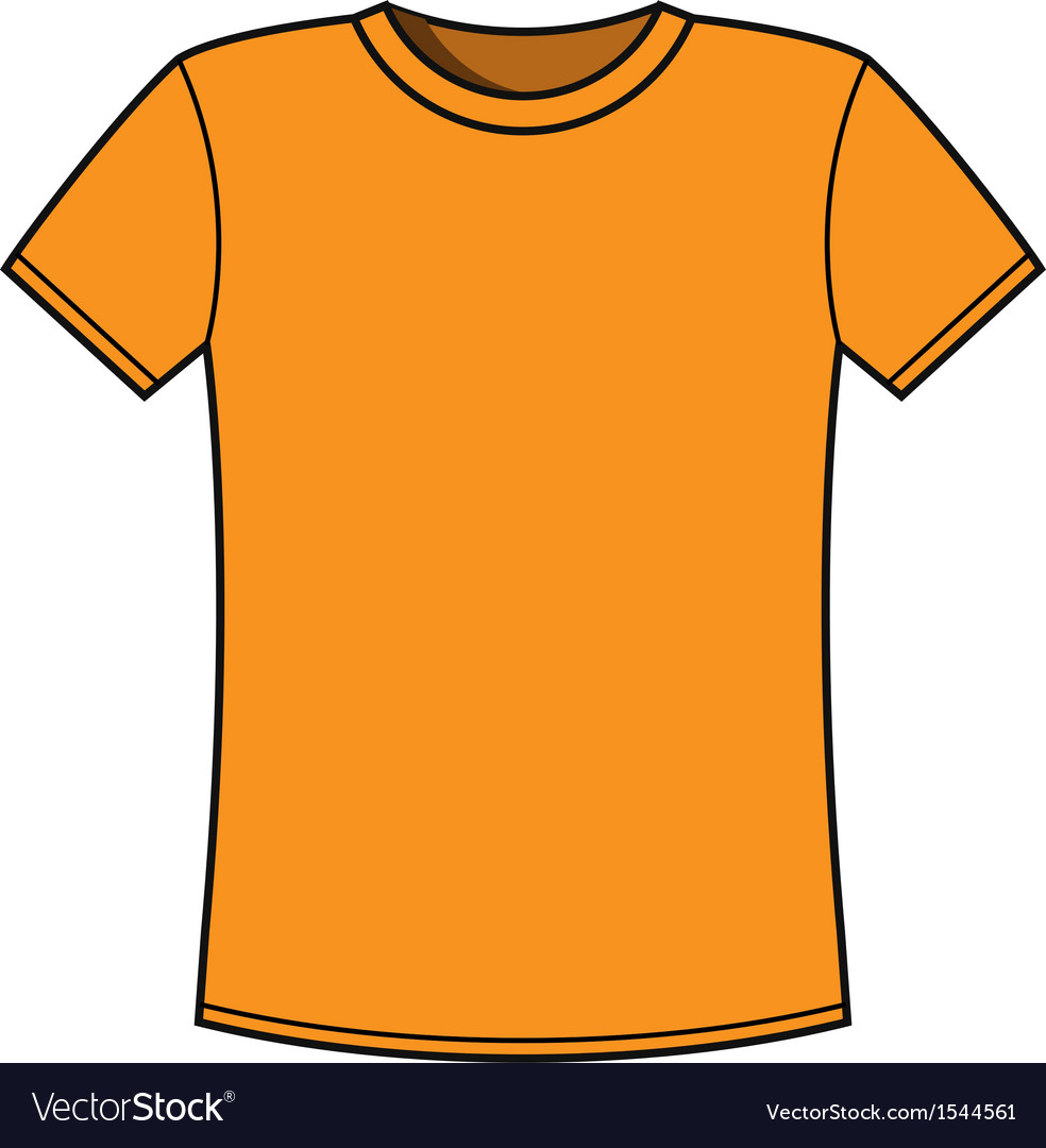 orange t shirt outline