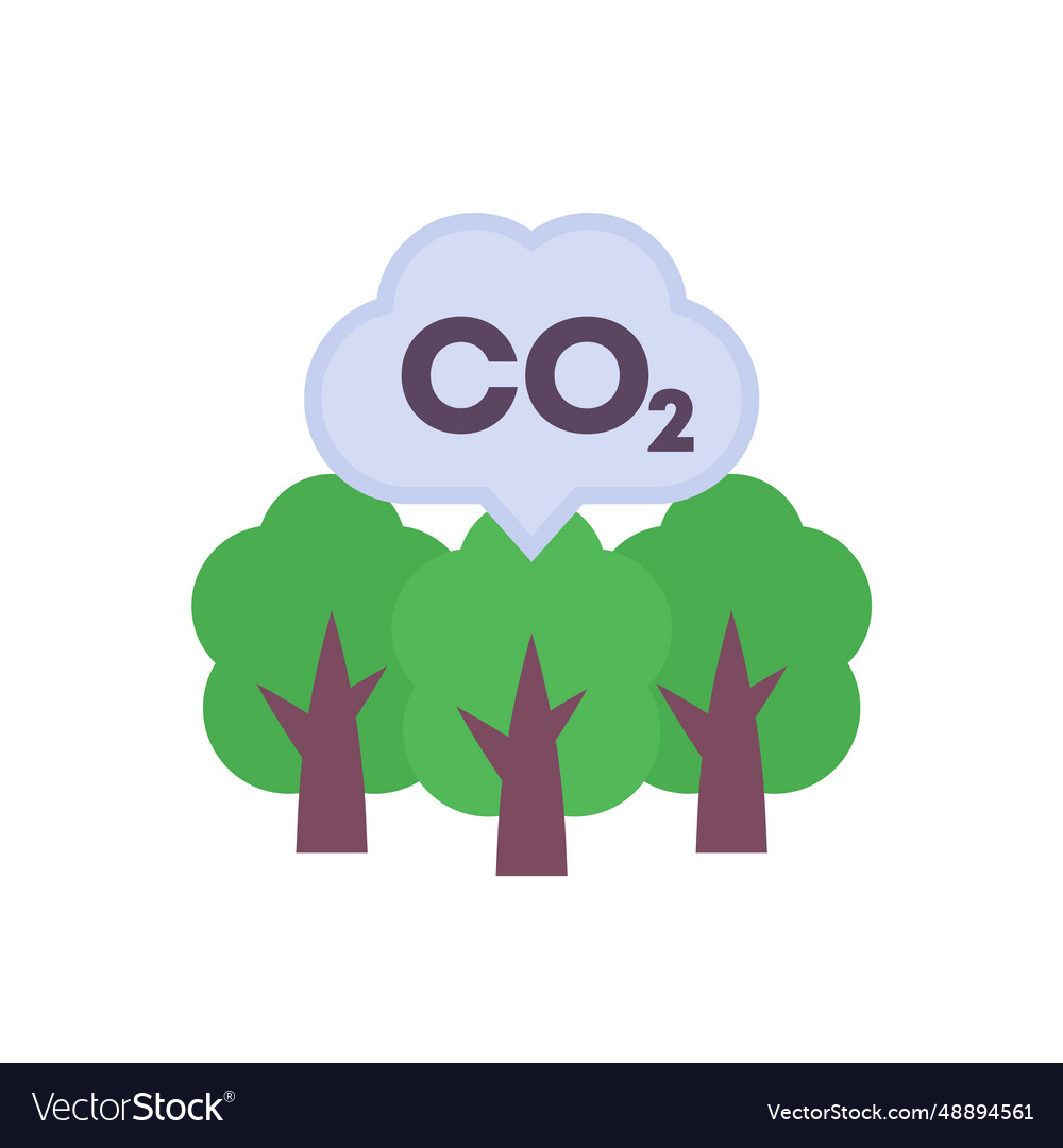 Carbon offset icon co2 emissions reduction Vector Image