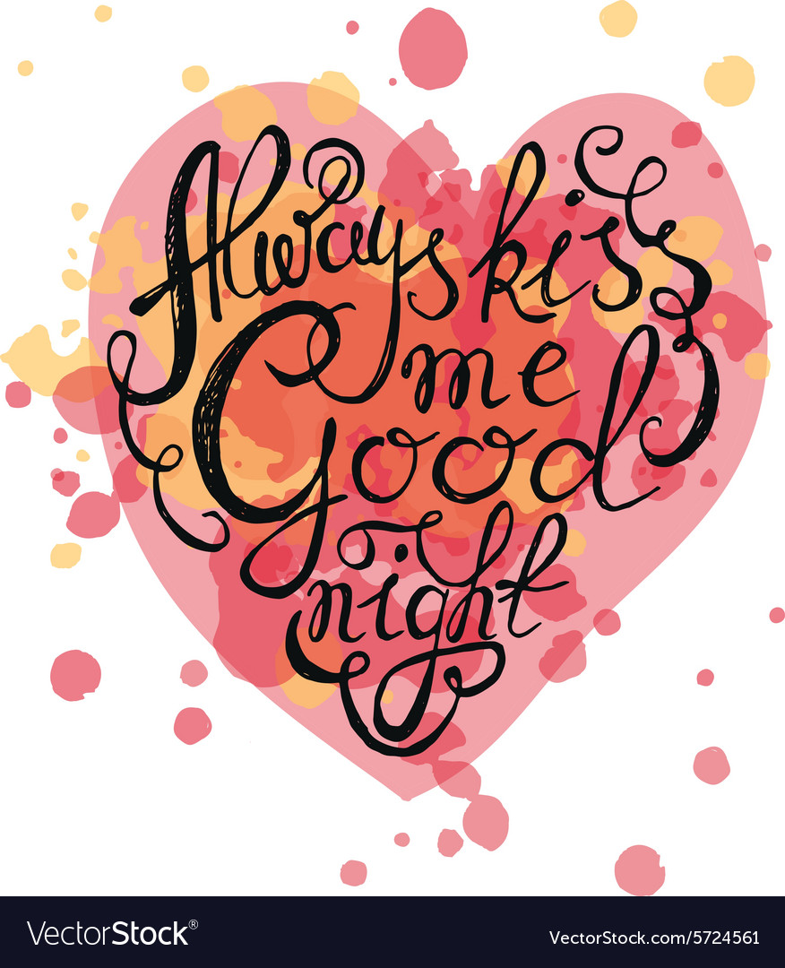 Heart with hand drawn typography poster