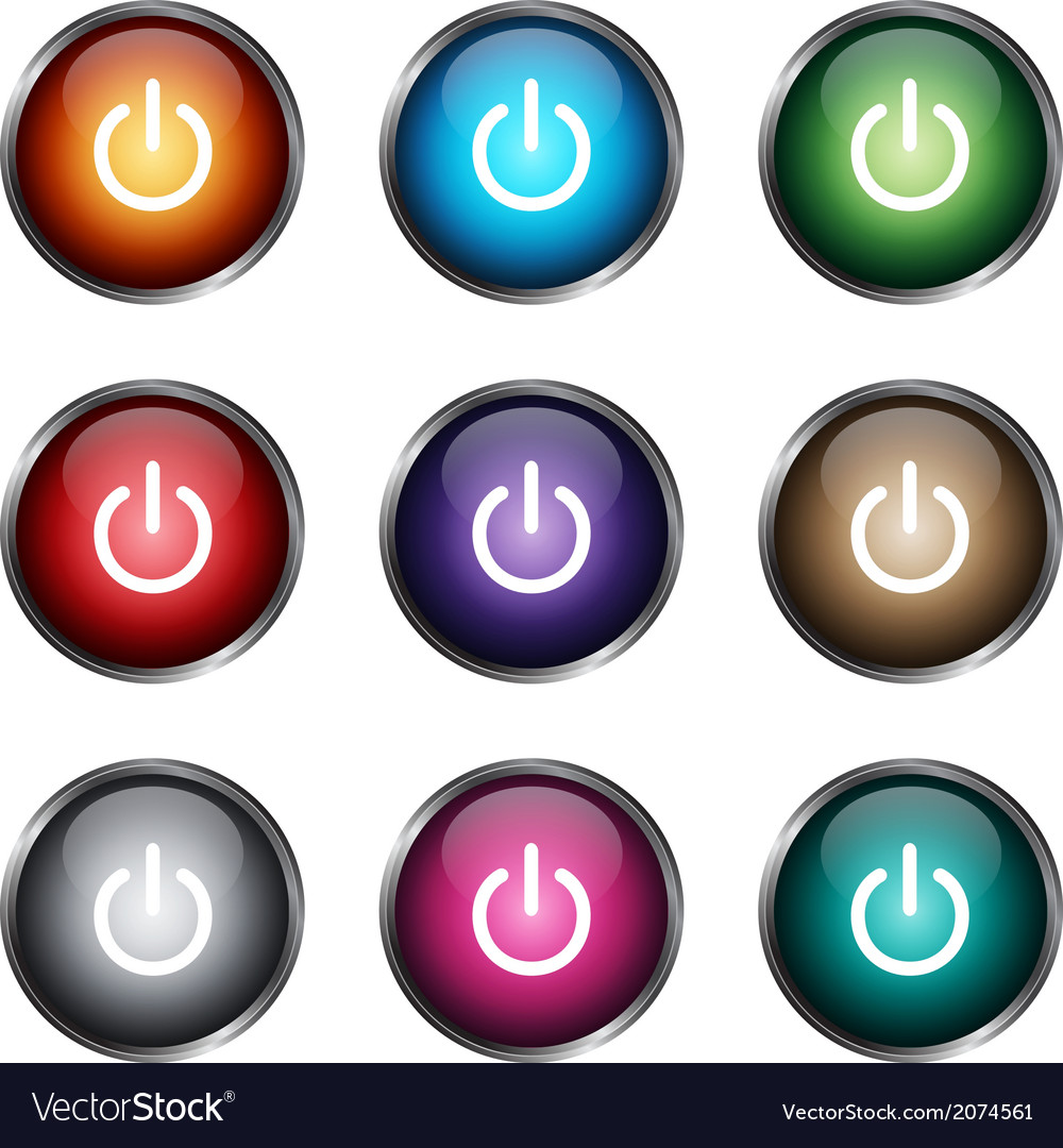 Onoff buttons Royalty Free Vector Image - VectorStock