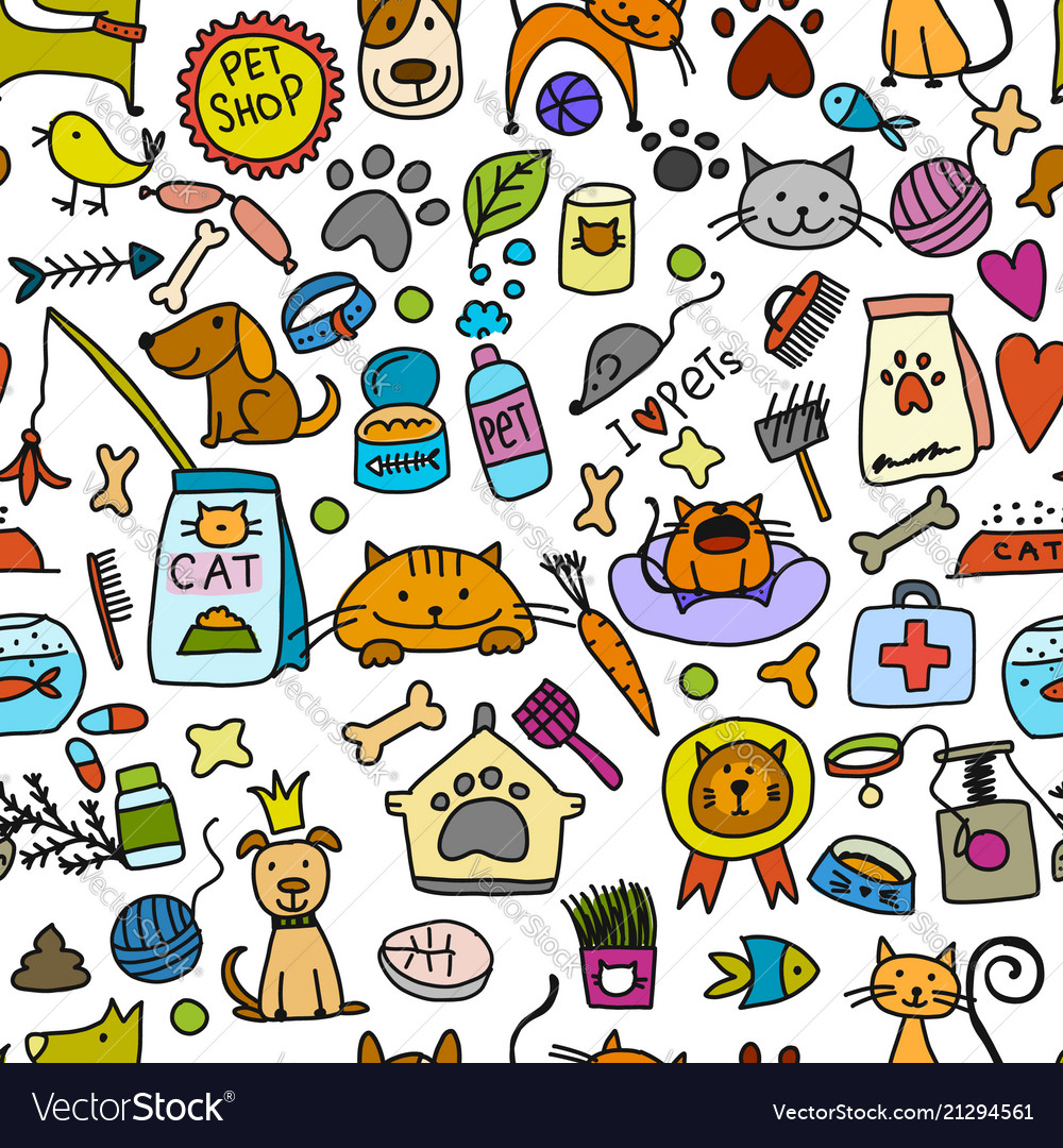 Pet shop background for your design