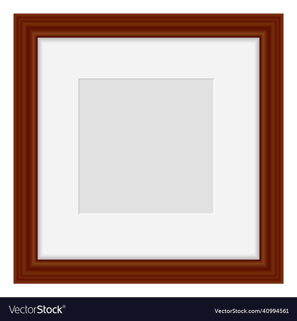 Wooden frame mockup realistic painting picture