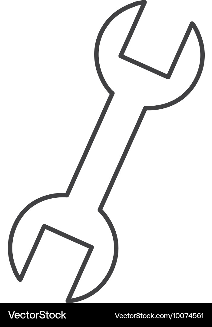 Wrench tool construction icon Royalty Free Vector Image